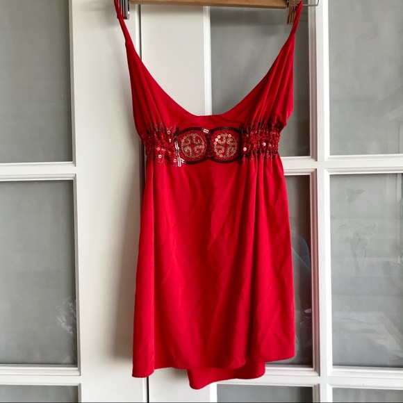 NWT Patrizia Pepe Red Sequinned Camisole ❤️ - Picture 2 of 7